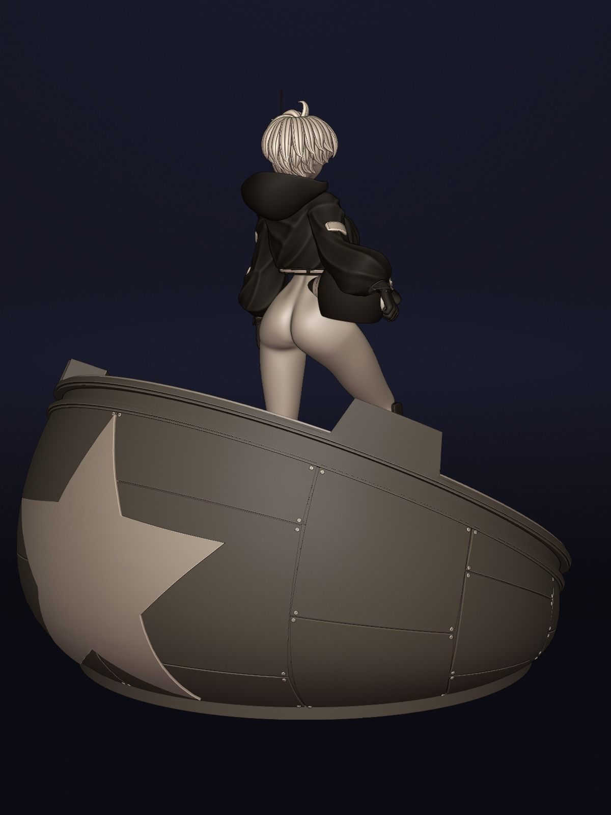 ONE PIECE VEGAPUNK LILITH FIGURE SCULPT Low-poly 3D model_6