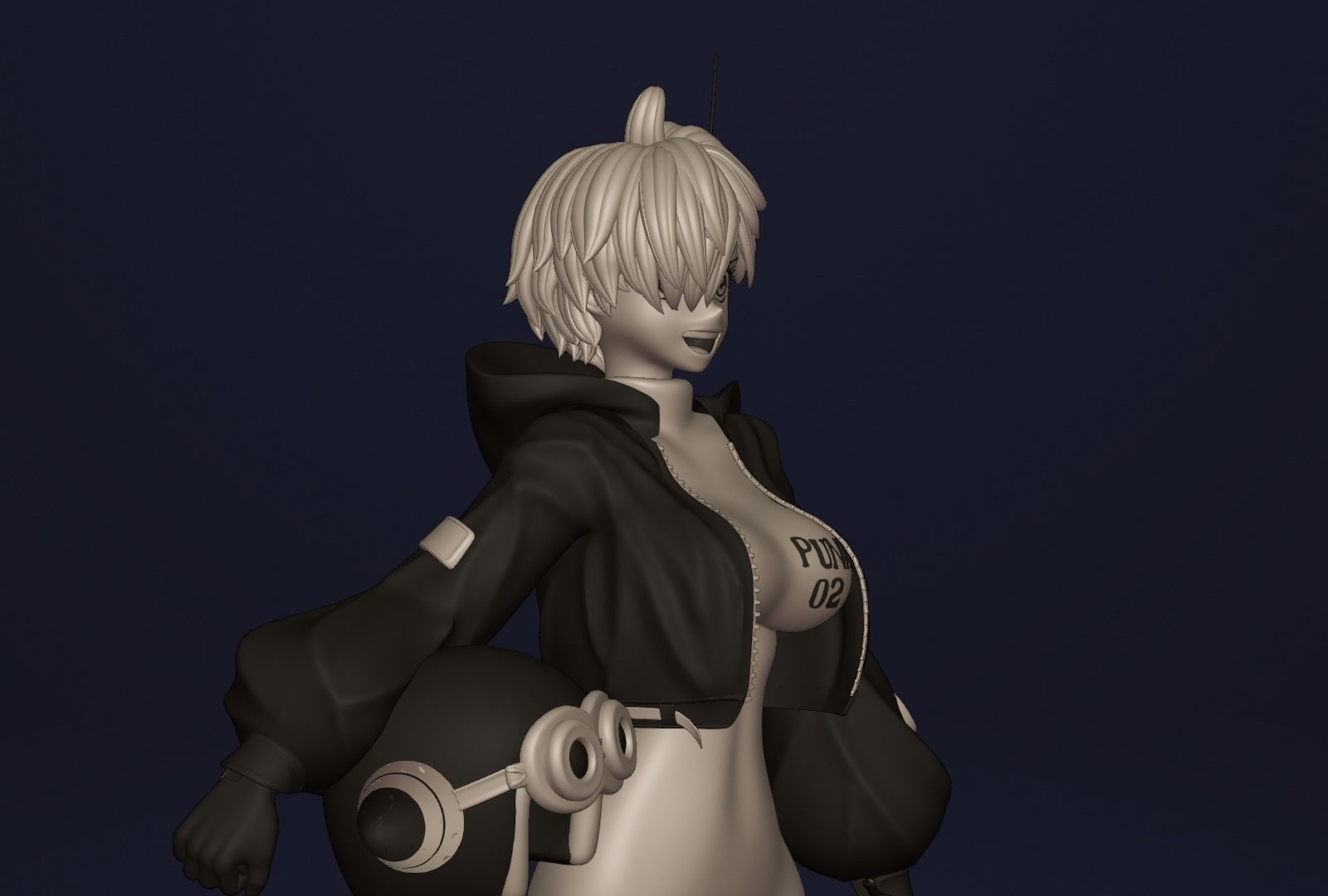 ONE PIECE VEGAPUNK LILITH FIGURE SCULPT Low-poly 3D model_21