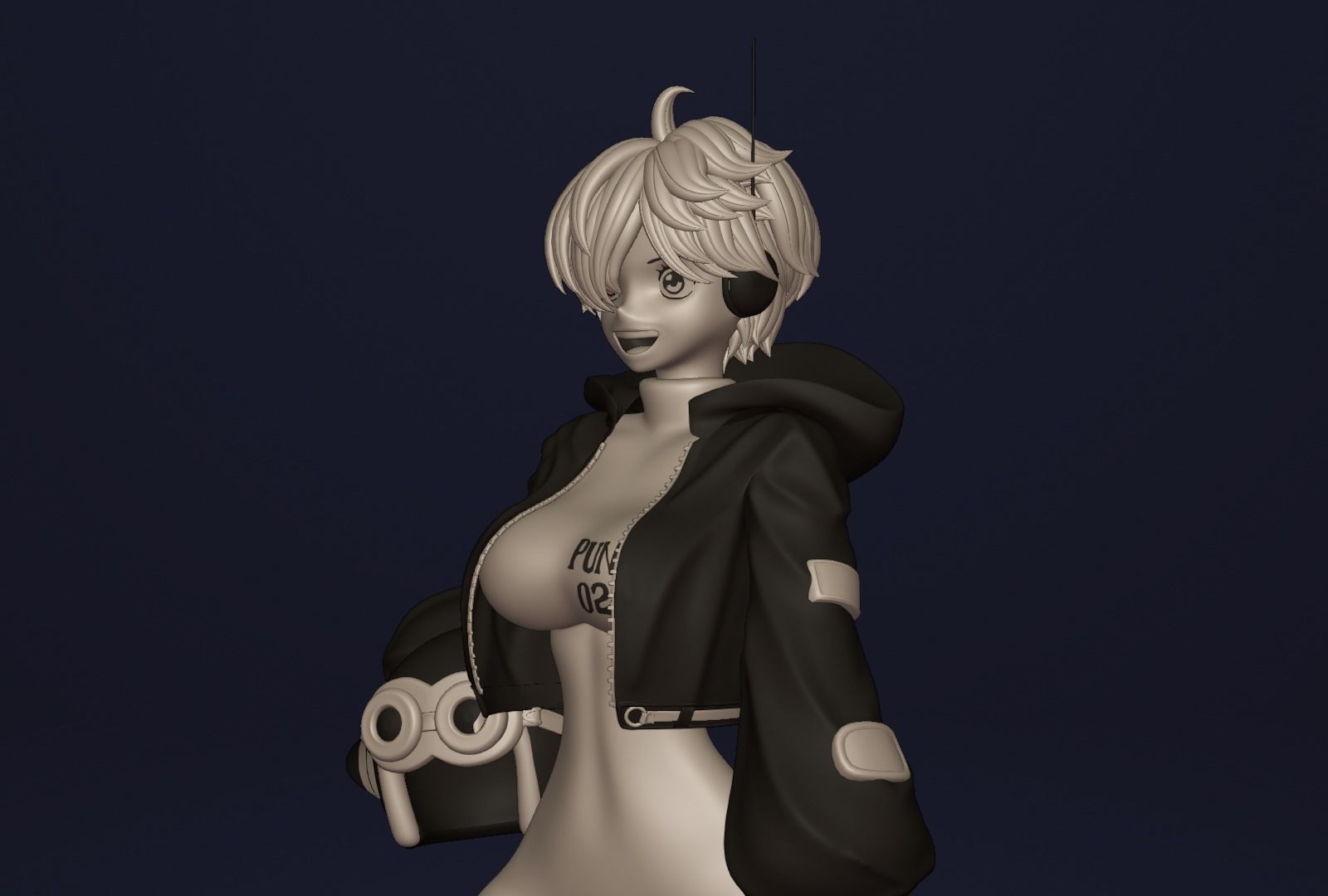 ONE PIECE VEGAPUNK LILITH FIGURE SCULPT Low-poly 3D model_15
