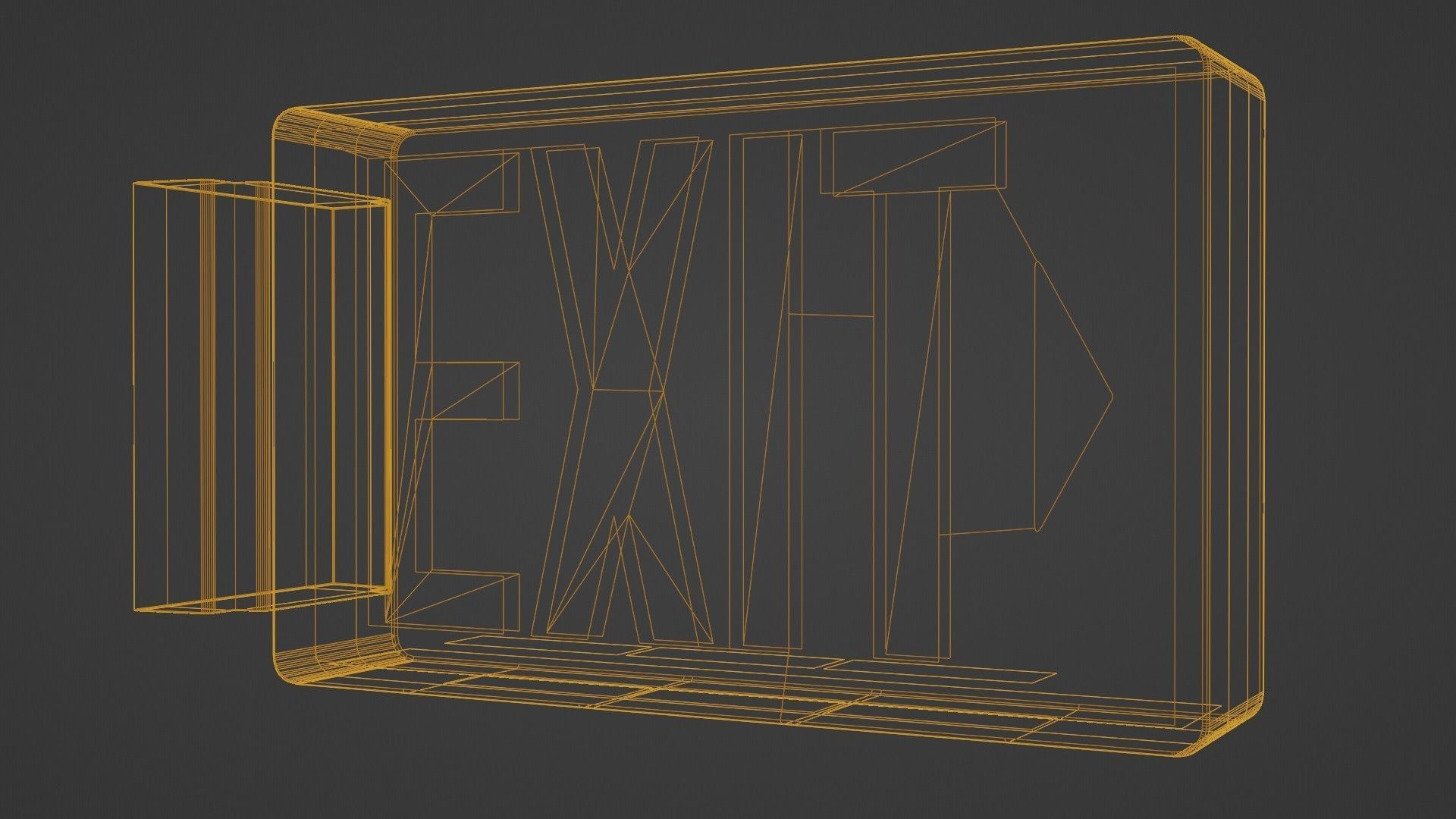 Exit Sign 3D Model 3D model_8