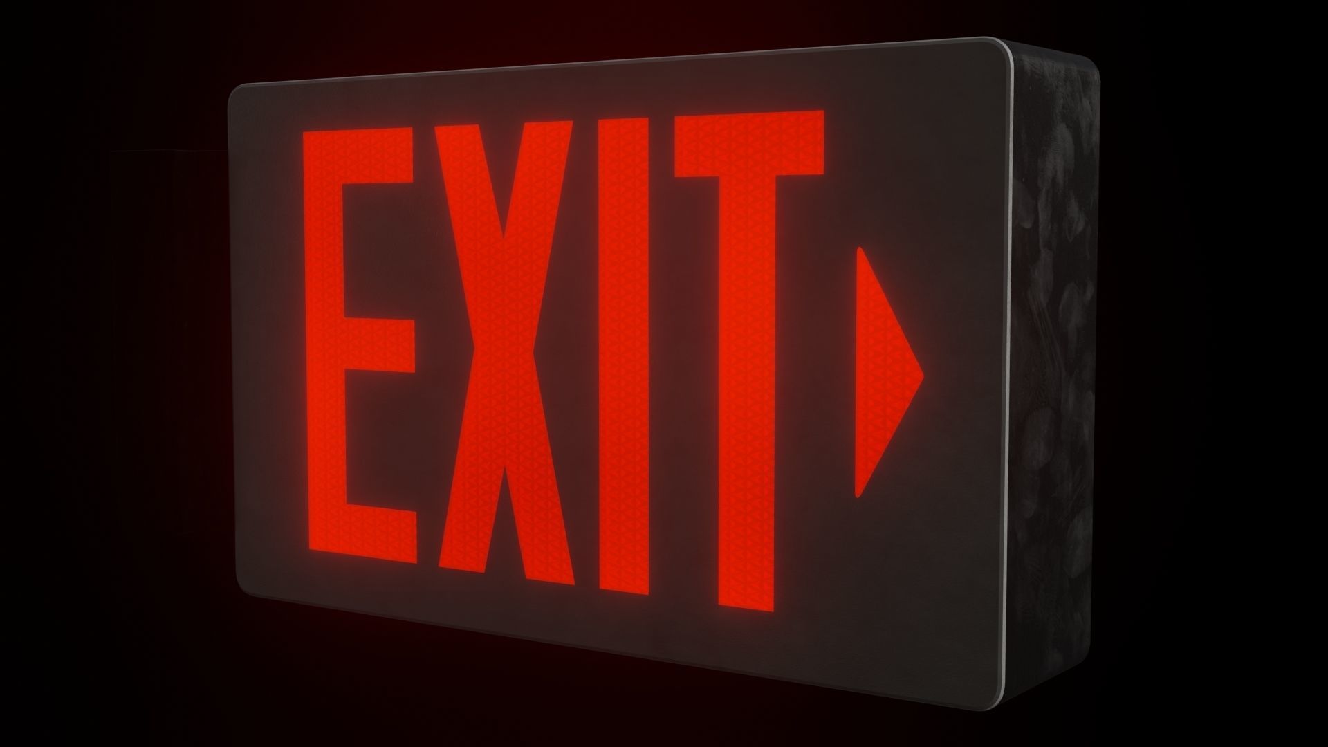 Exit Sign 3D Model 3D model_2