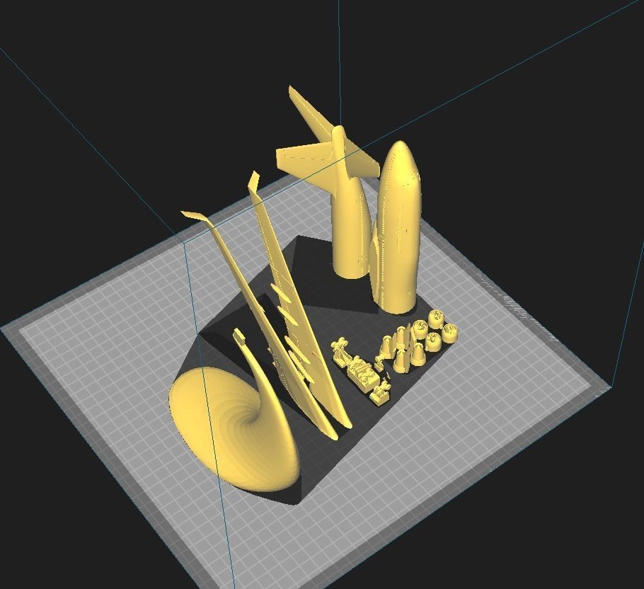 Airplane Boeing 747 - 400 Scale 1 200  3D print model_13