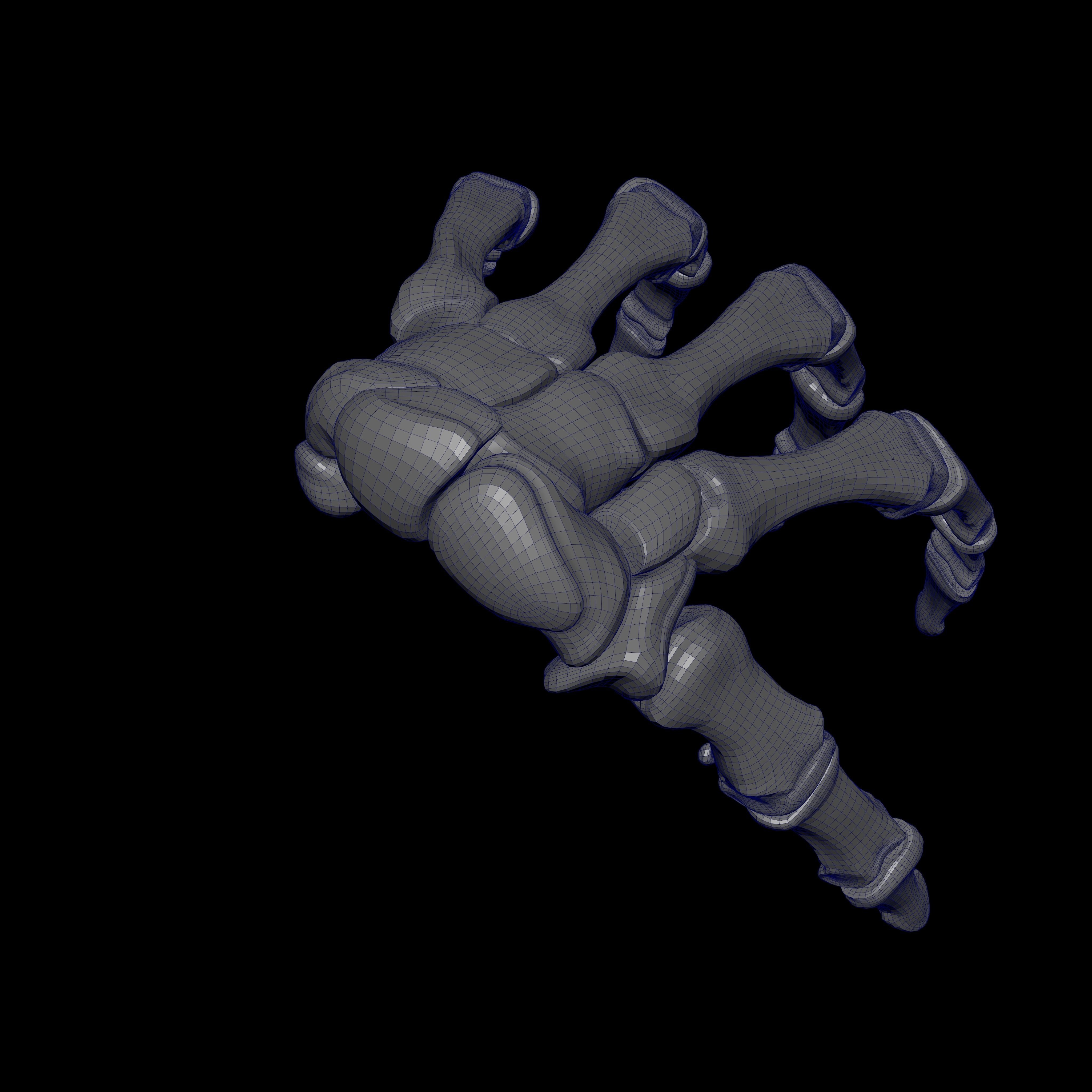 Rigged Skeleton - Skeletal System - Skeleton Rig Low-poly 3D model_46