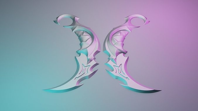 Valorant Reaver Karambit 3D print model