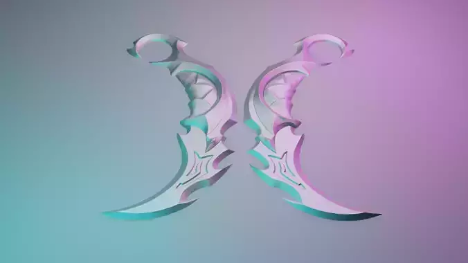 Valorant Reaver Karambit 3D print model