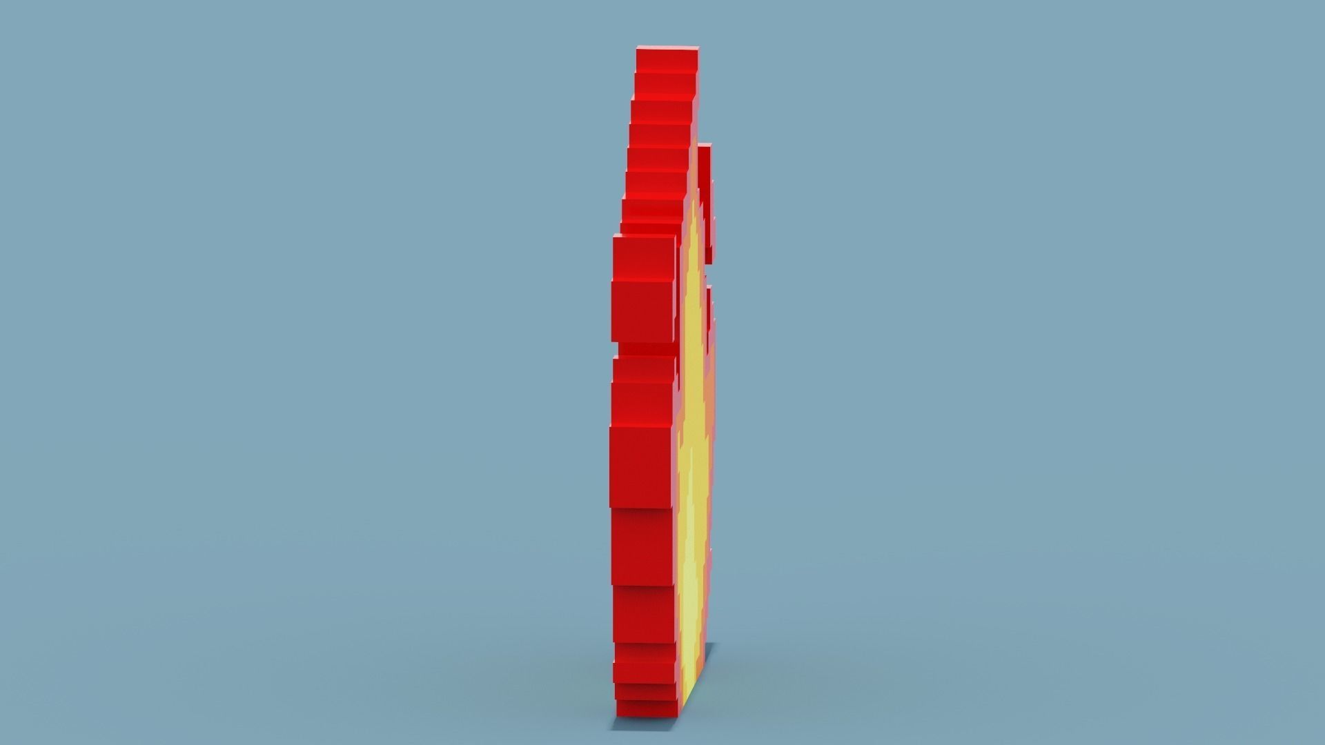 Voxel Fire Low-poly 3D model_5