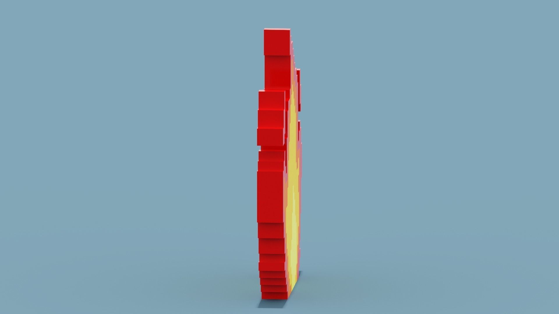 Voxel Fire Low-poly 3D model_11