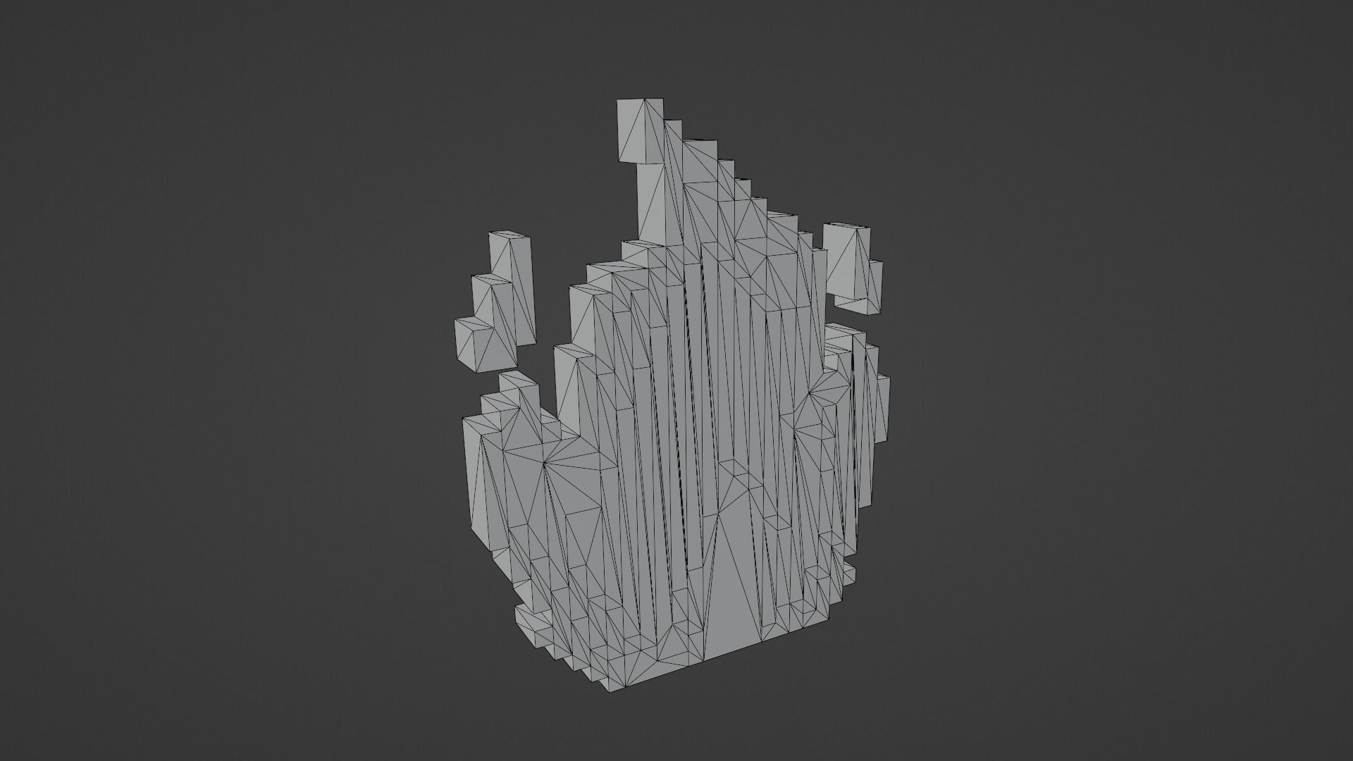 Voxel Fire Low-poly 3D model_13