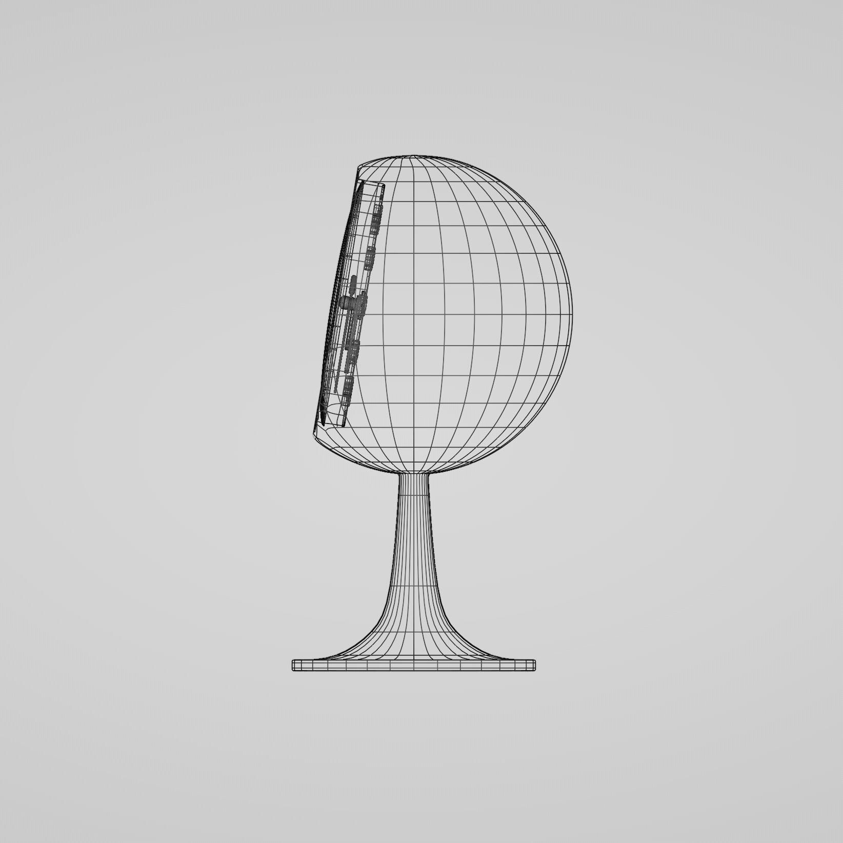 Vintage Coral Clock 3D model_8