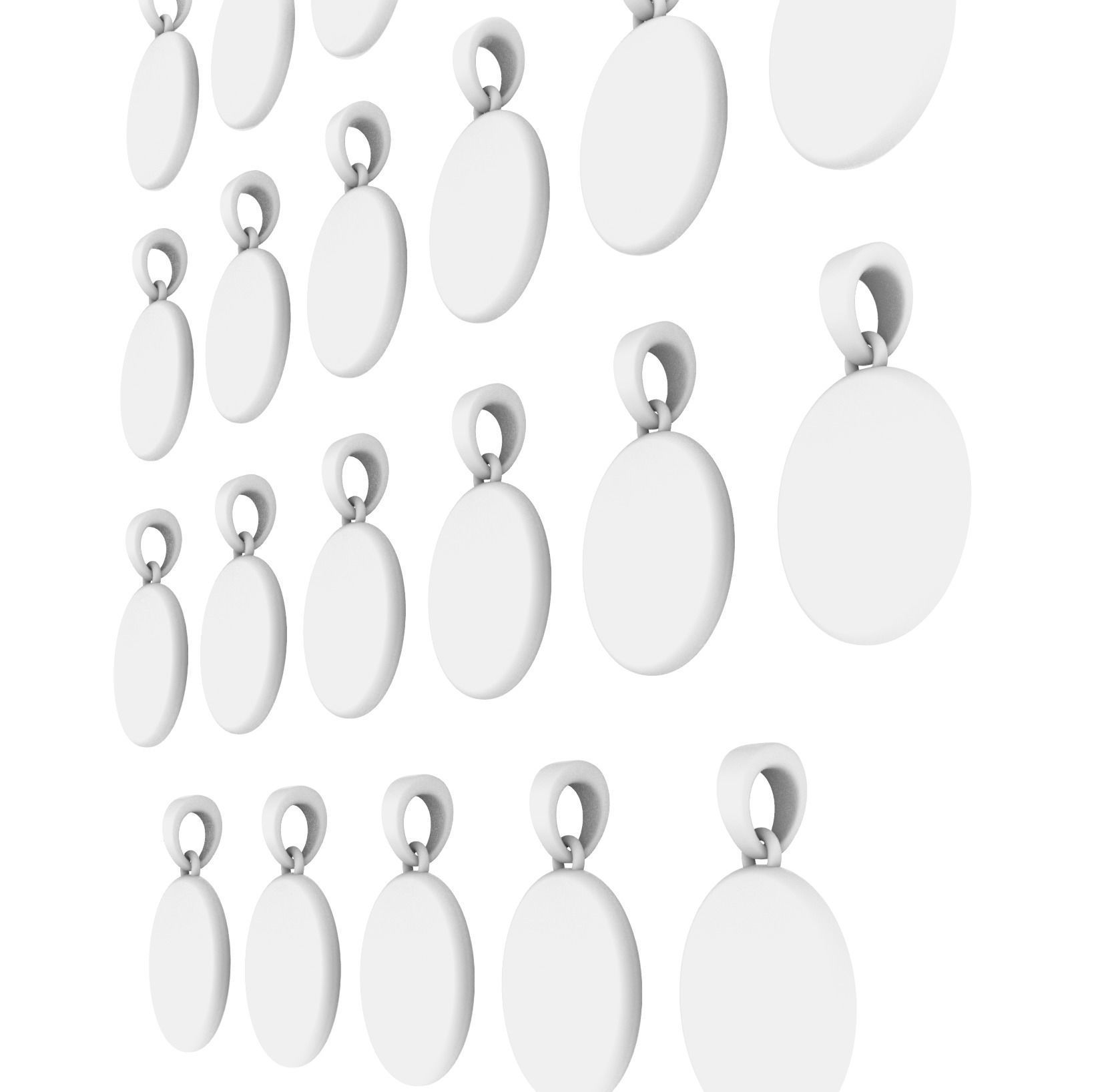 Alphabet Letters Circle Pendants Plain 3D print model_16