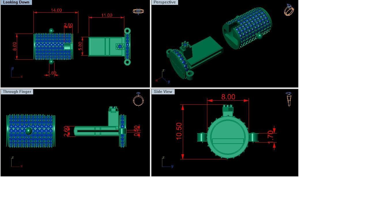 clasp round 3D print model_2