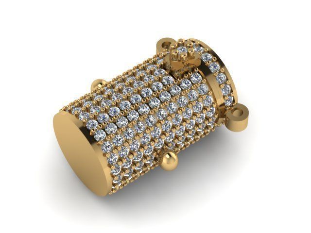 clasp round 3D print model_4