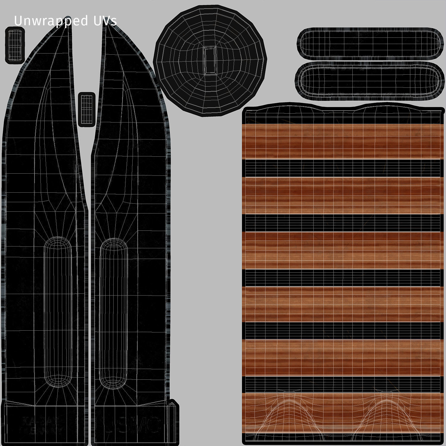 USMC Ka-Bar with Leather Sheat 3D model_20