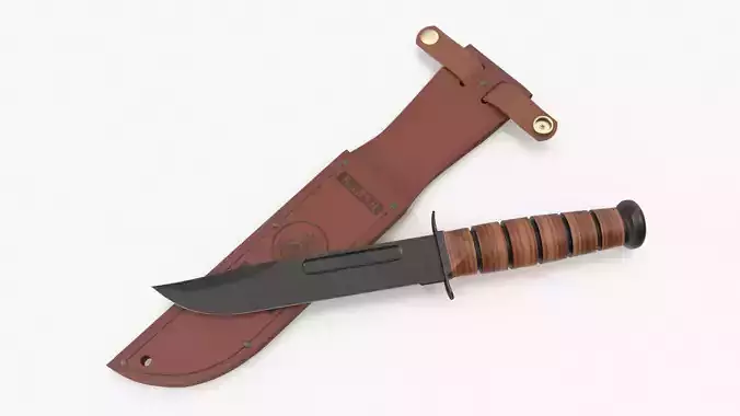 USMC Ka-Bar with Leather Sheat