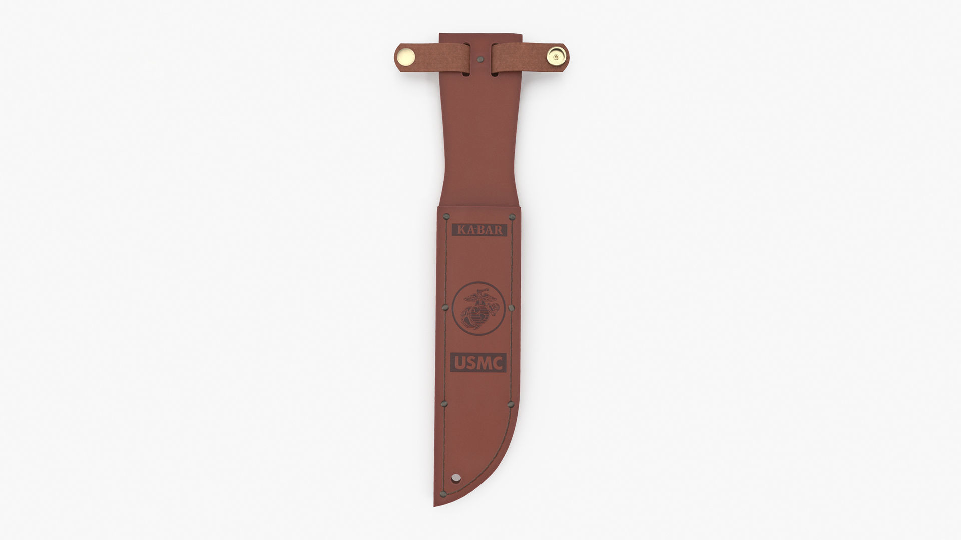 USMC Ka-Bar with Leather Sheat 3D model_8