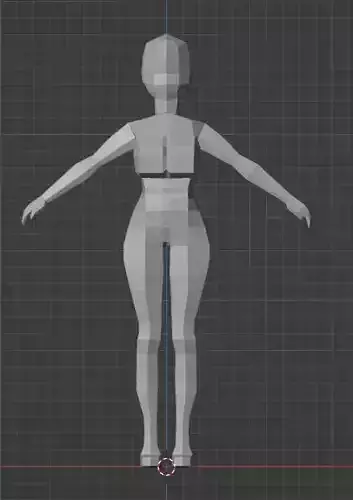 Anime Girl Low Poly Body 3D model