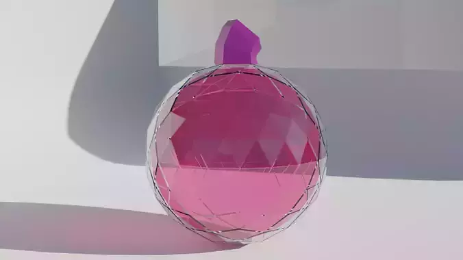 Game-Ready Low Poly Potion glass bottle Low-poly 3D model