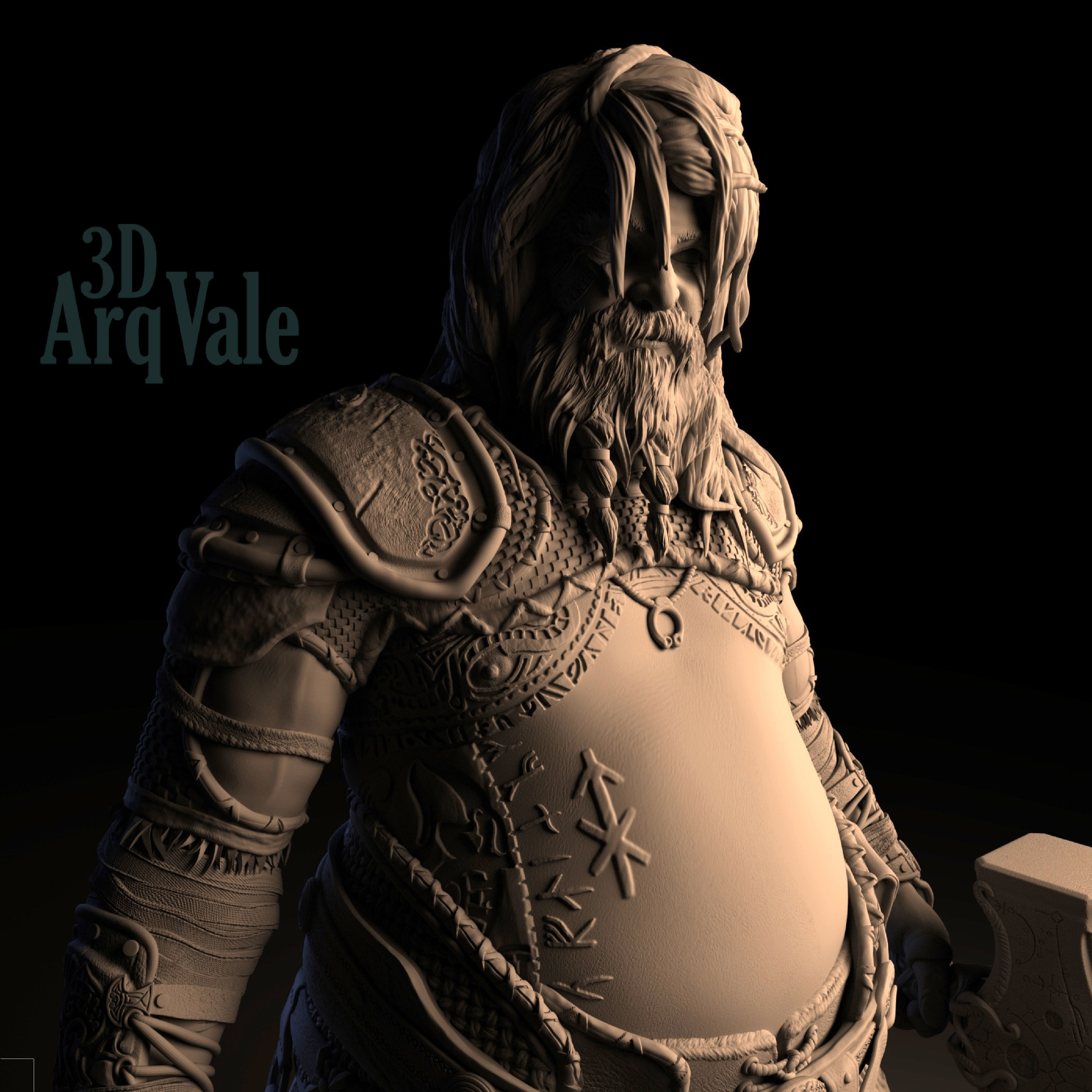 Thor - God of War Ragnarok 3D print model_9