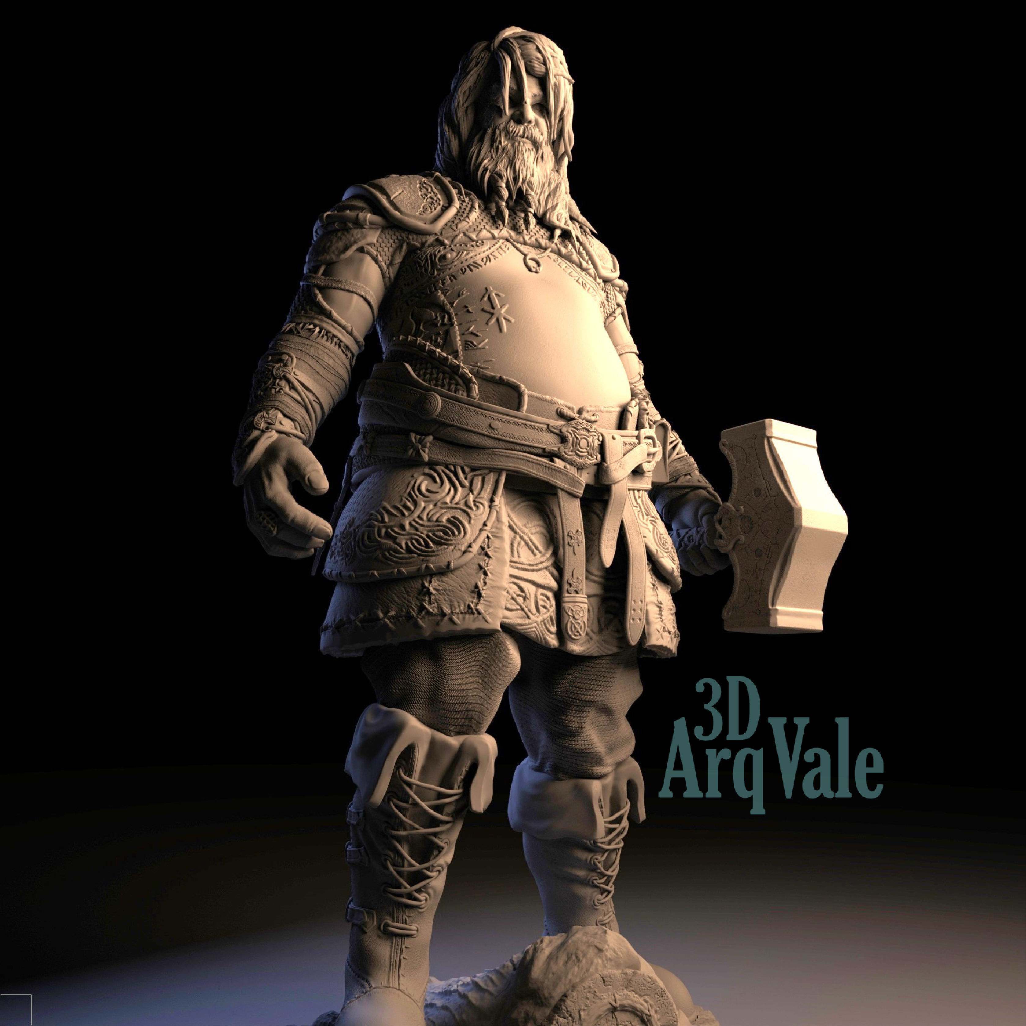 Thor - God of War Ragnarok 3D print model_8