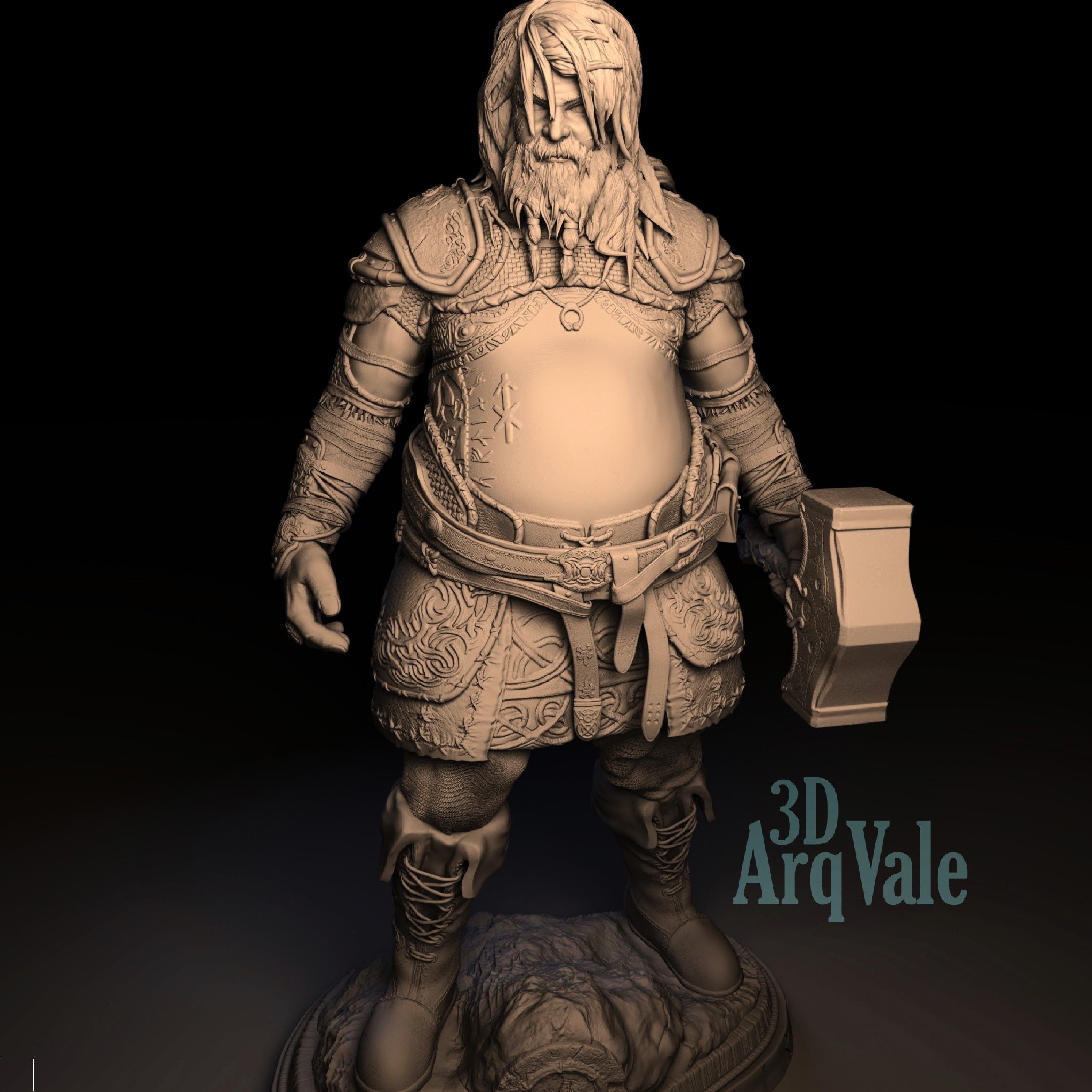 Thor - God of War Ragnarok 3D print model_11