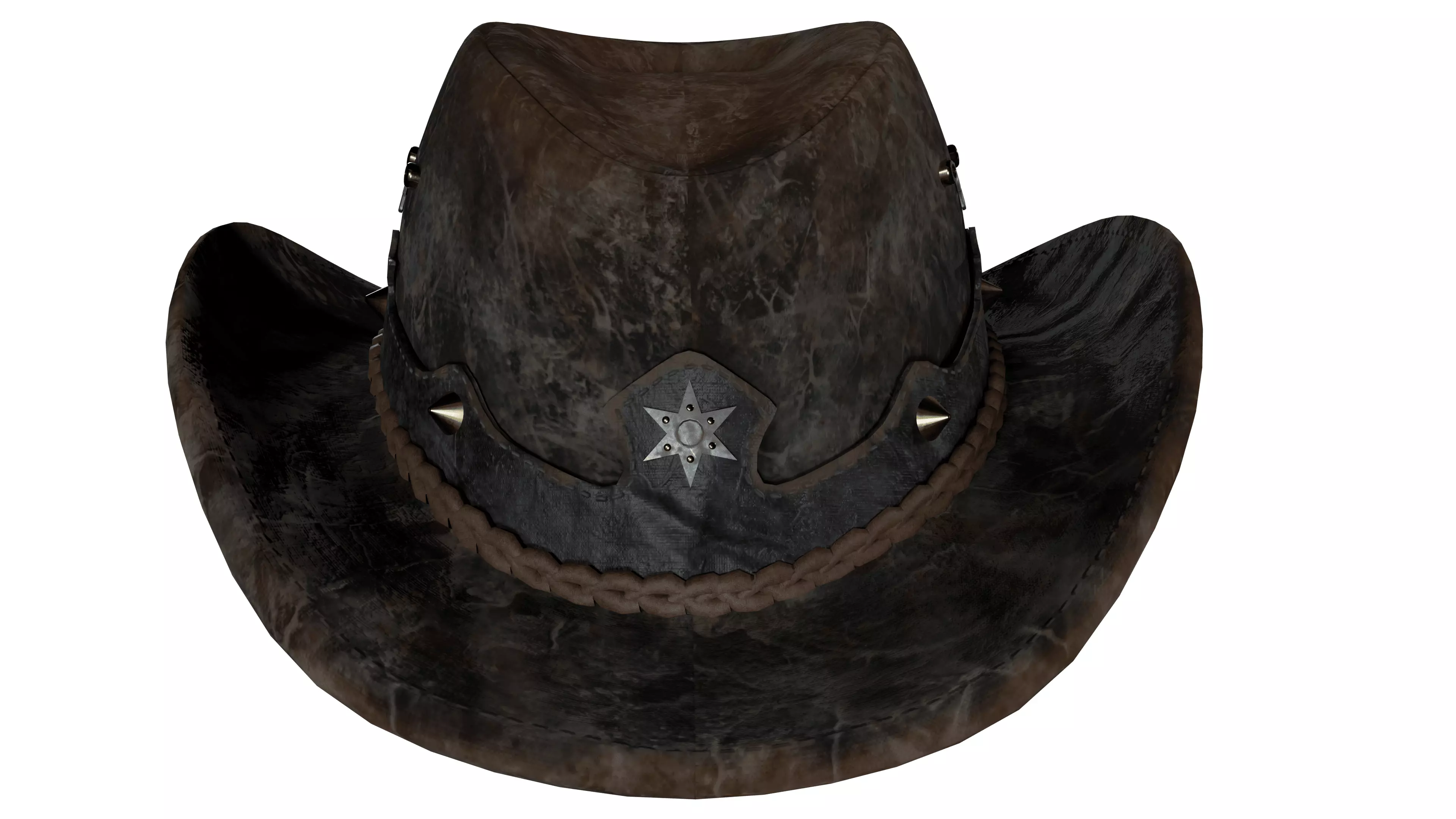 Cowboy Hat 2 Low-poly 3D model_0