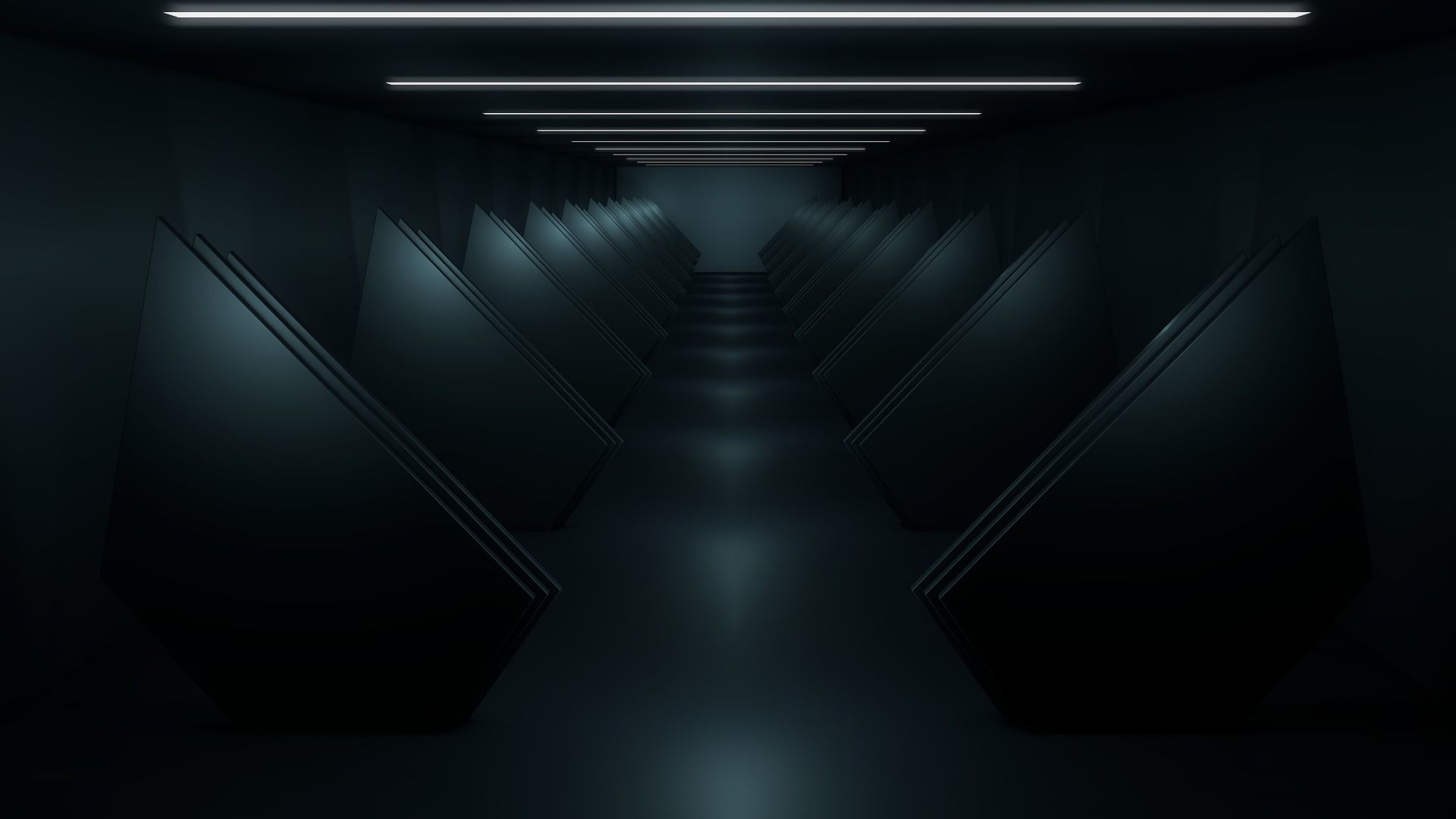 Sci Fi Hallway 3D model_2