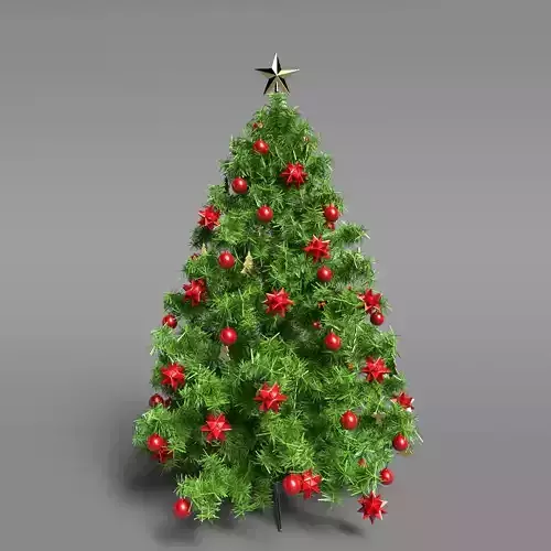 Beautiful Decorated Christmas Tree 3D model