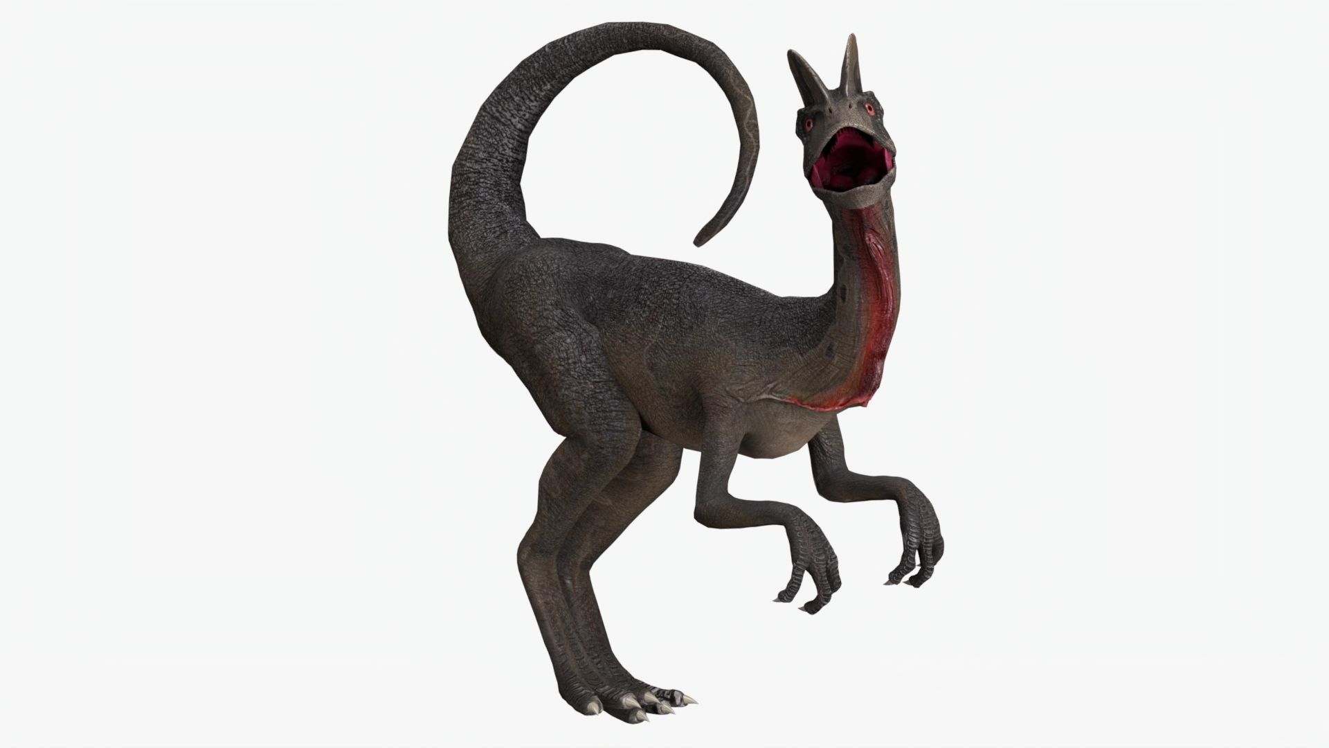 Basic Rigged Dilophosaurus With 4K Textures Low-poly 3D model_4