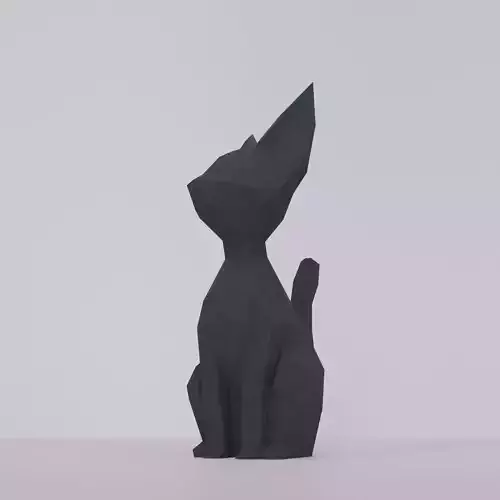 Cat low poly 3d model sculpture 3D model