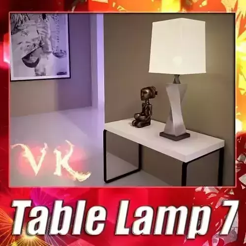 Modern Table Lamp 07 Silver