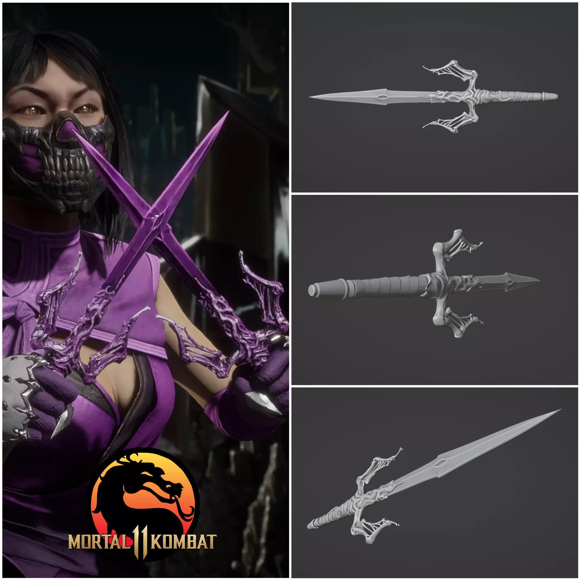 Mileena sai - Cursed Emrevati 3D print model_0