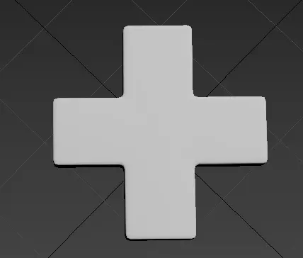 plus1 cross Low-poly 3D model_0