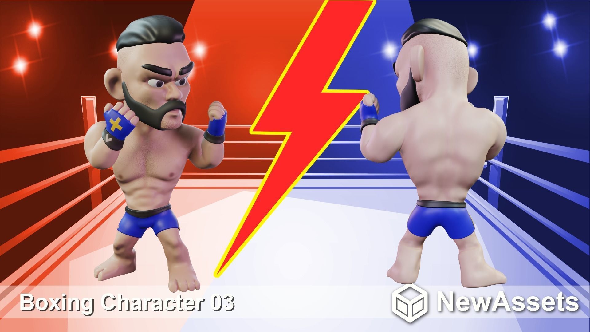 Fighter Boxer Character 03 Low-poly 3D model_3