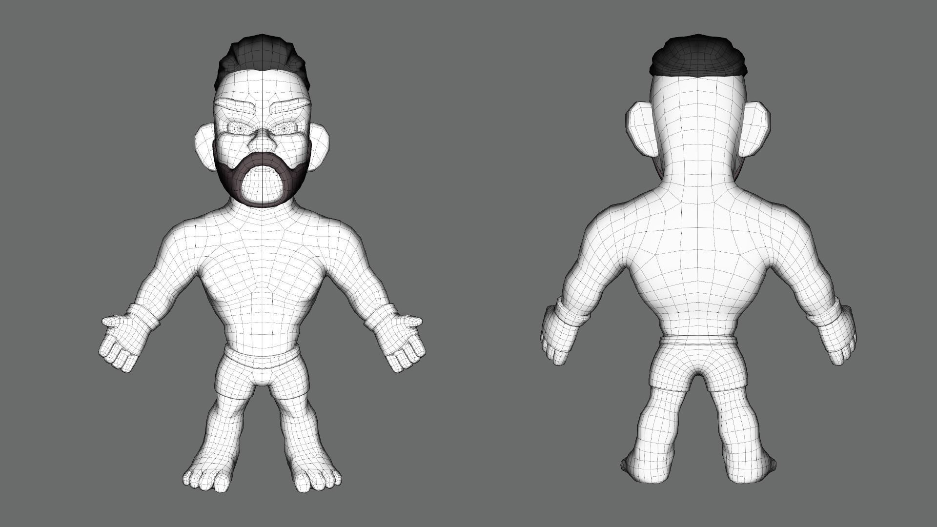 Fighter Boxer Character 03 Low-poly 3D model_5