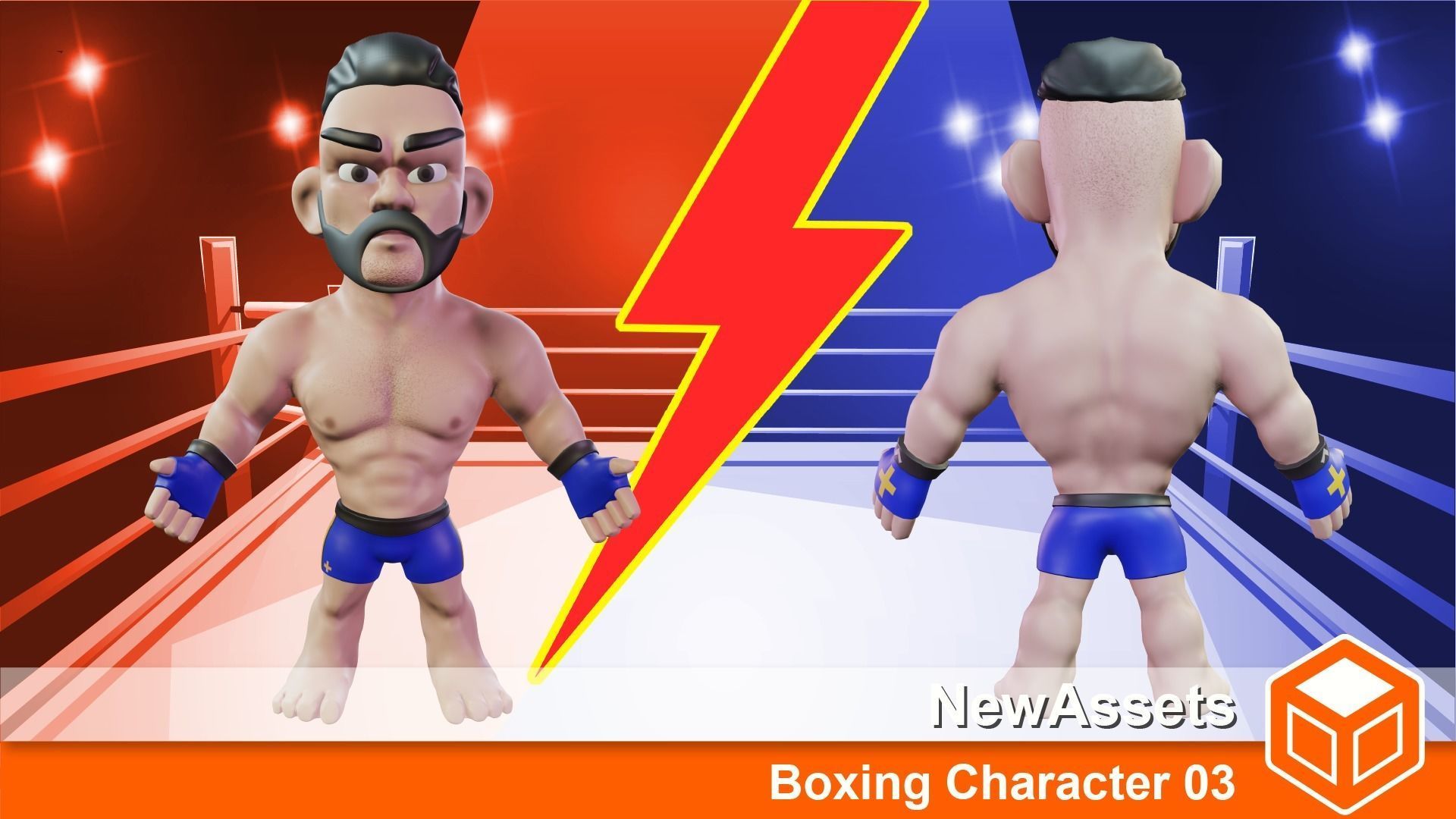 Fighter Boxer Character 03 Low-poly 3D model_4