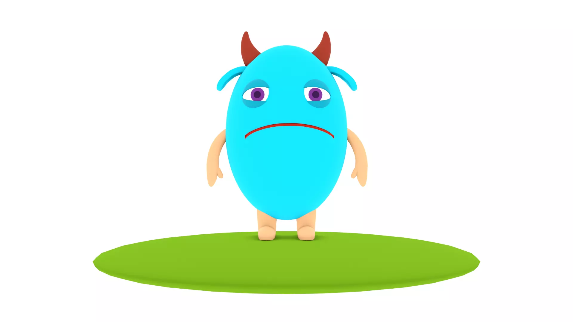 Cute Moster Free low-poly 3D model