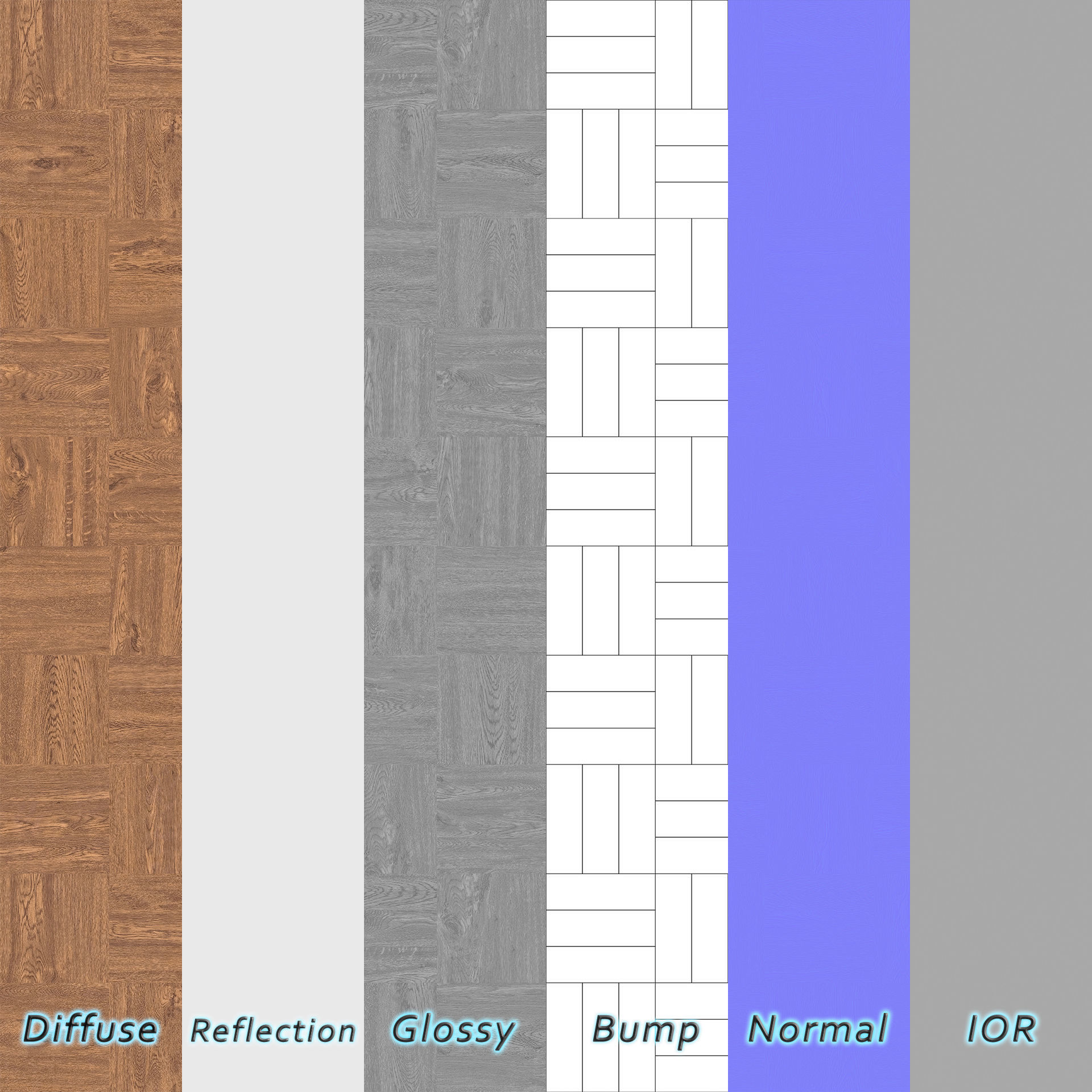 Parquet - Laminate - Wooden floor 3D model_1