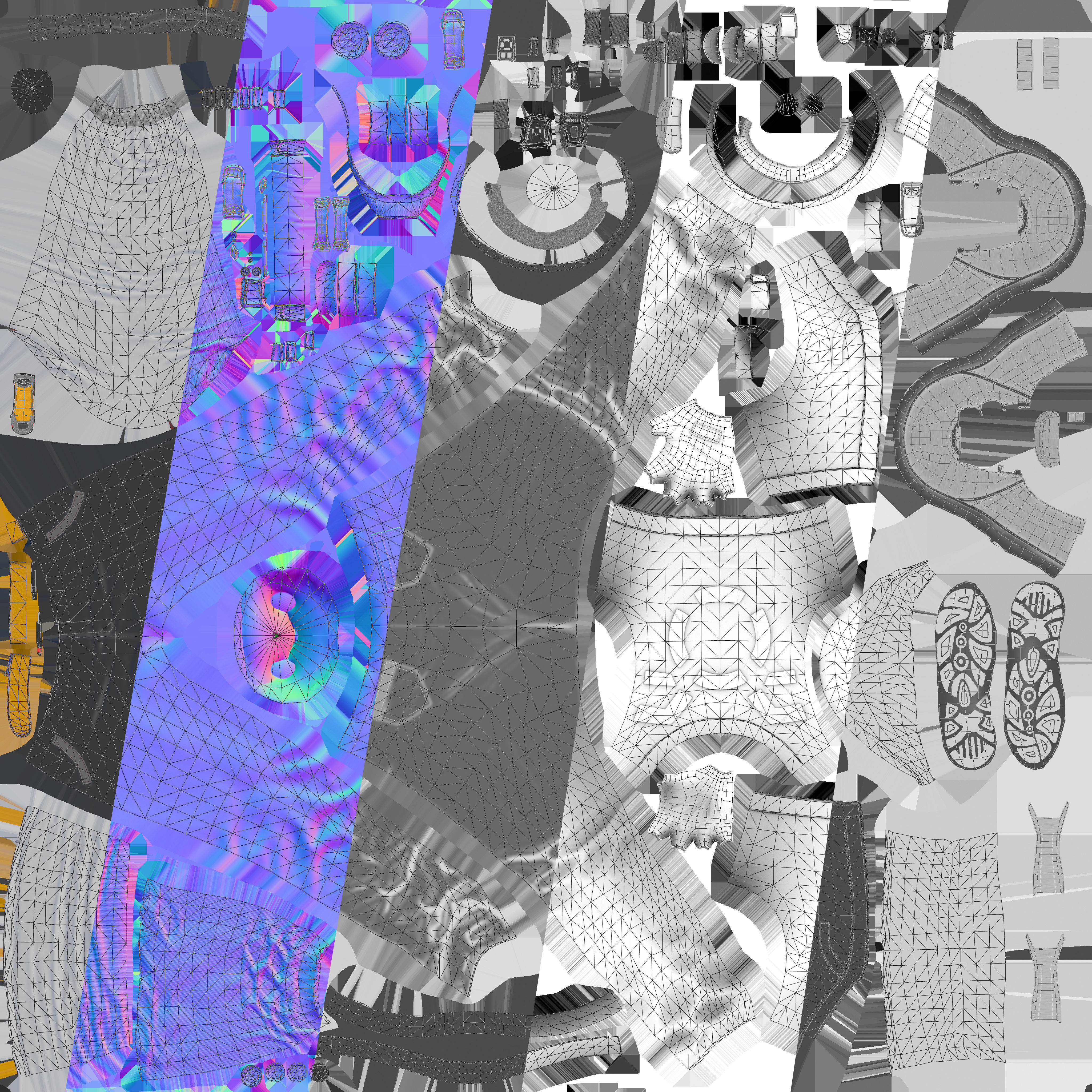 Sci-fi stylized character with plasma pistol Low-poly 3D model_23