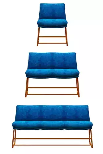 chair set seat fabric and gold foil