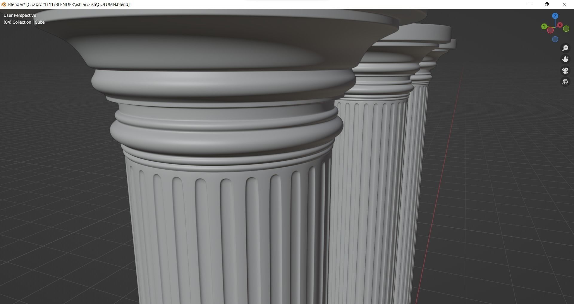  column 3D model greek columns 3D 3D model_1