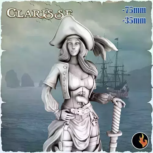 Clarrise clarese - female pirate 3D print model