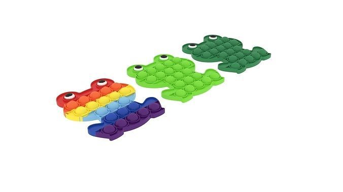 Frog Pop It Fidget Toys Set 3D model