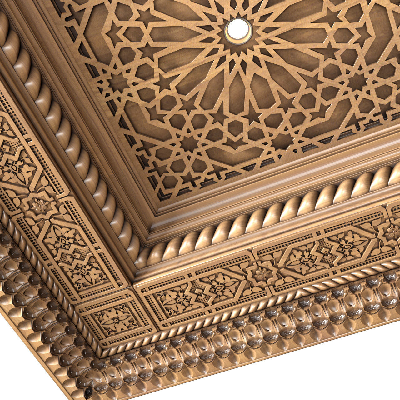 Ceiling in oriental style Arabic decorative ceiling 3D model_3