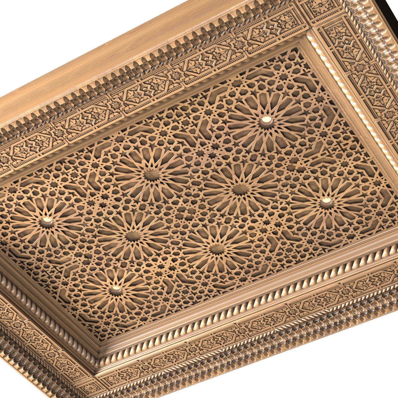 Ceiling in oriental style Arabic decorative ceiling 3D model_1