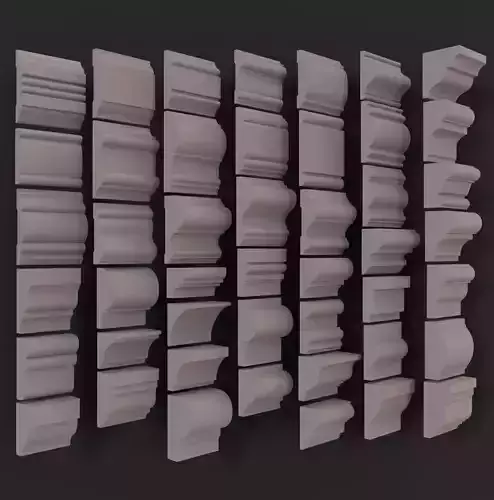 46 Classic Crown Moldings Pack Vol 1 3D model