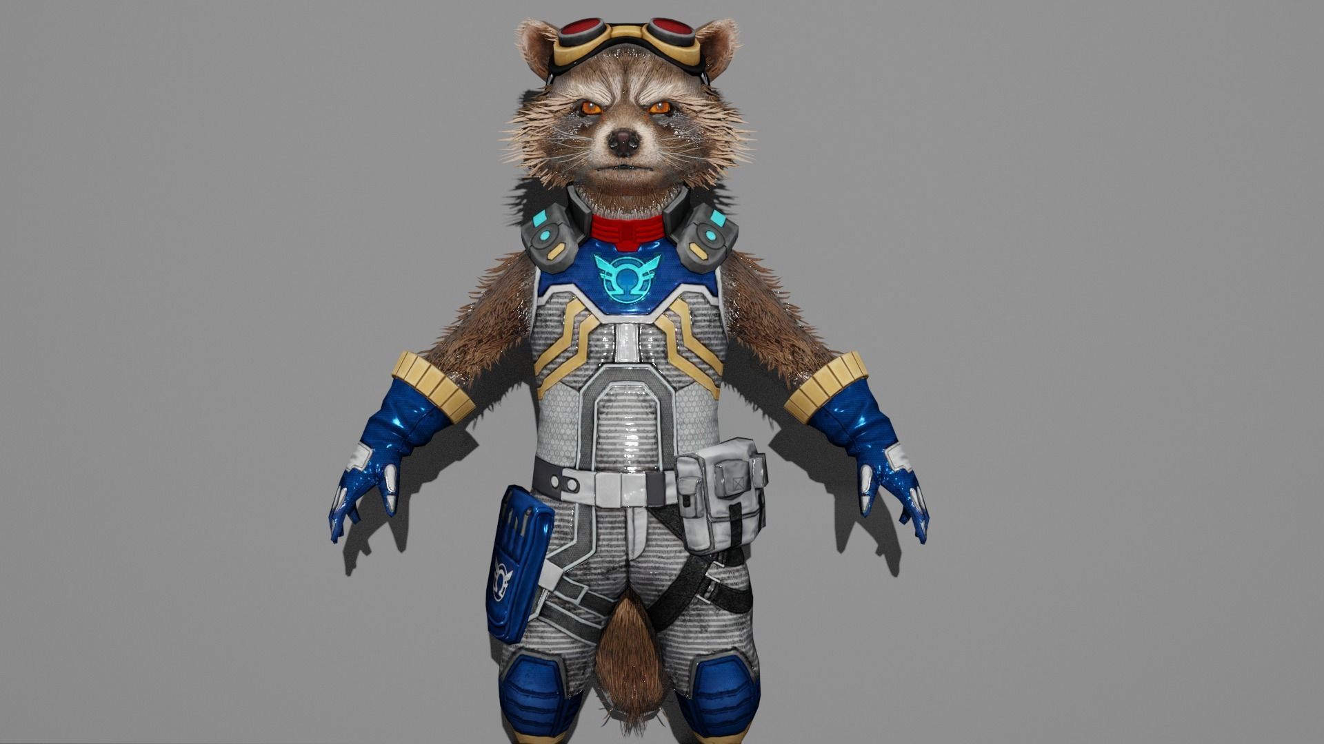 Rocket Racoon 3D model_2