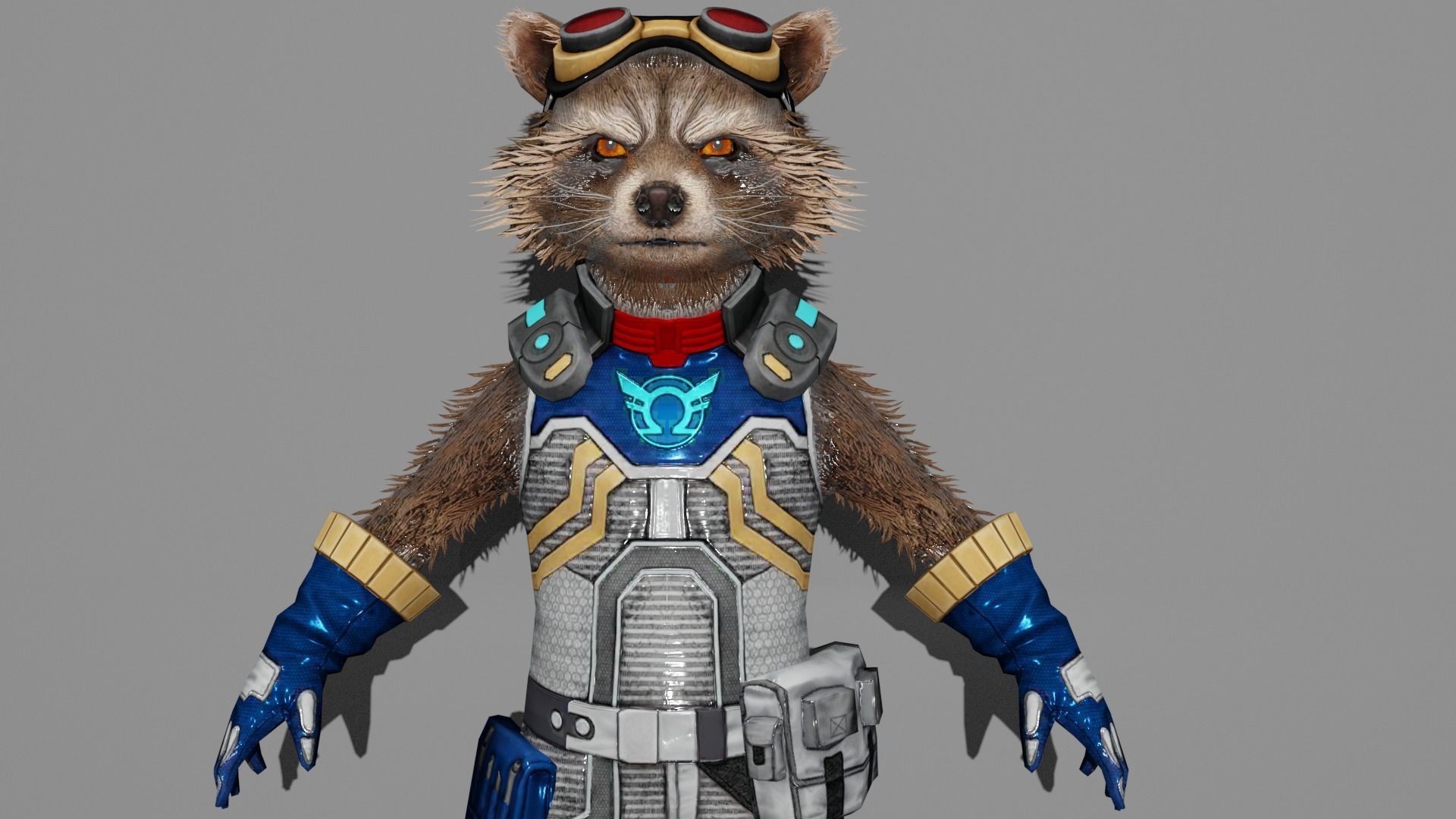 Rocket Racoon 3D model_3