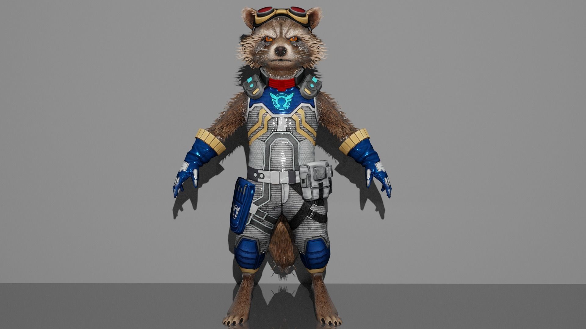 Rocket Racoon 3D model_1
