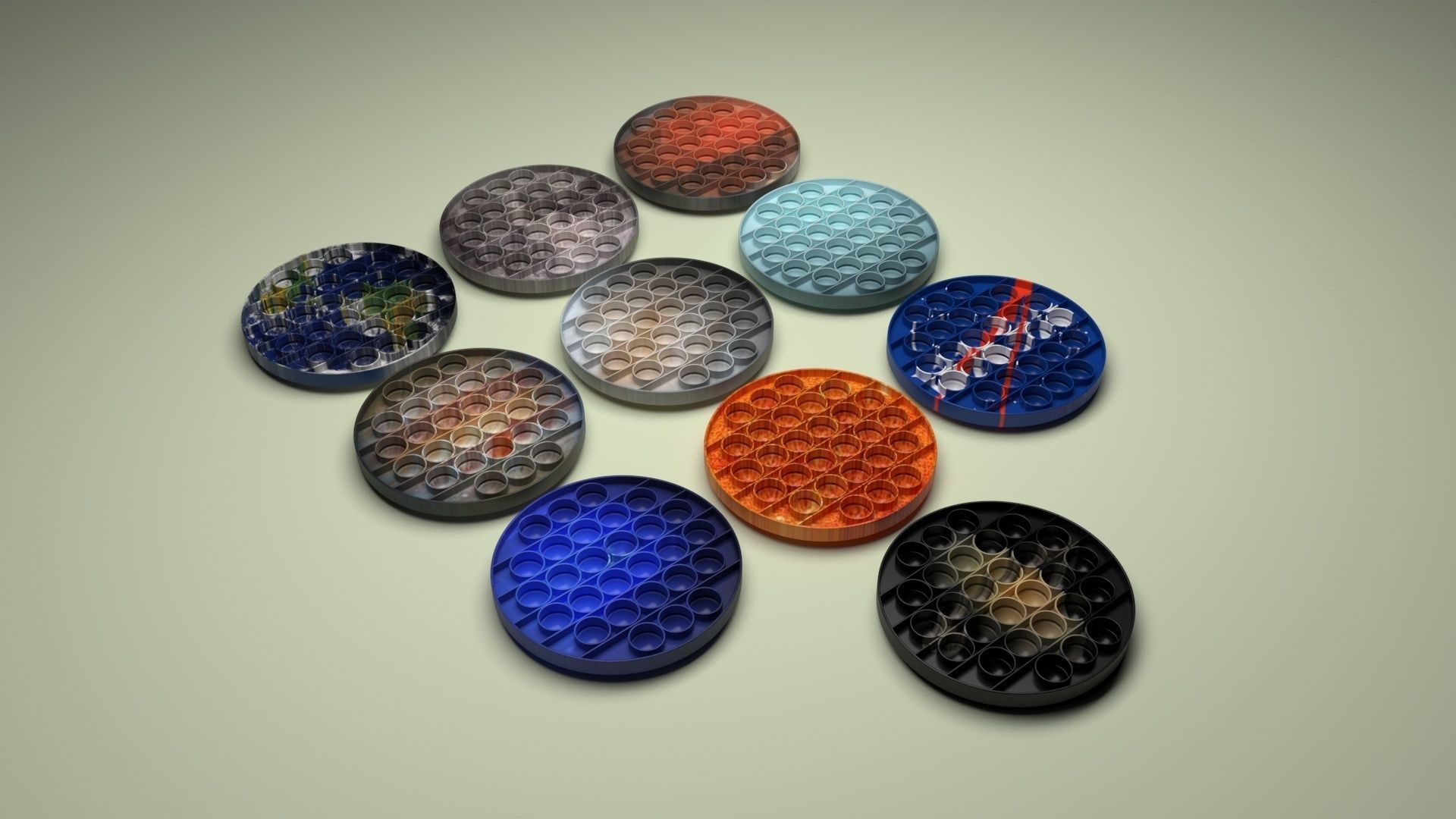 Space Pop It Fidget Toys Set 3D model_25