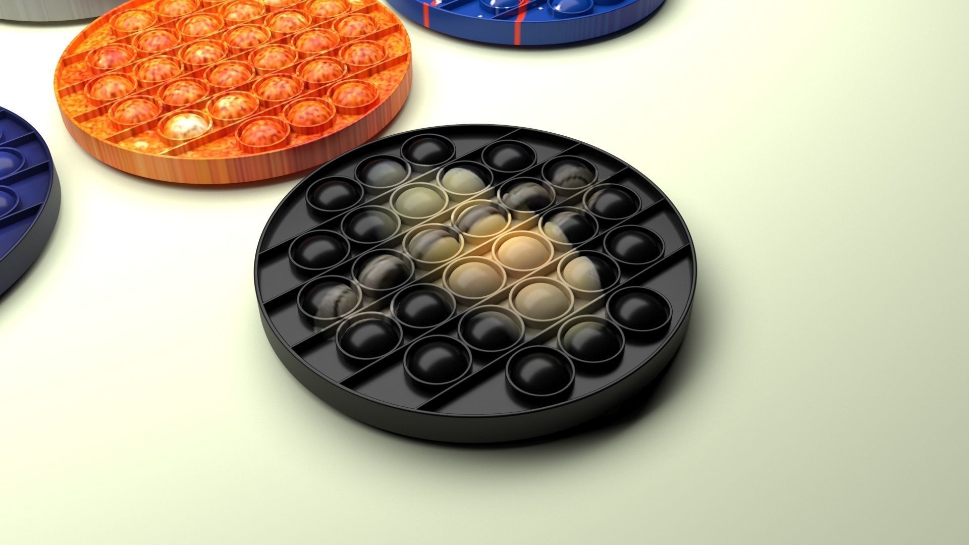 Space Pop It Fidget Toys Set 3D model_29